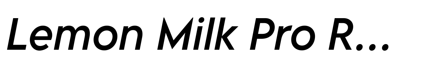 Lemon Milk Pro Regular Italic